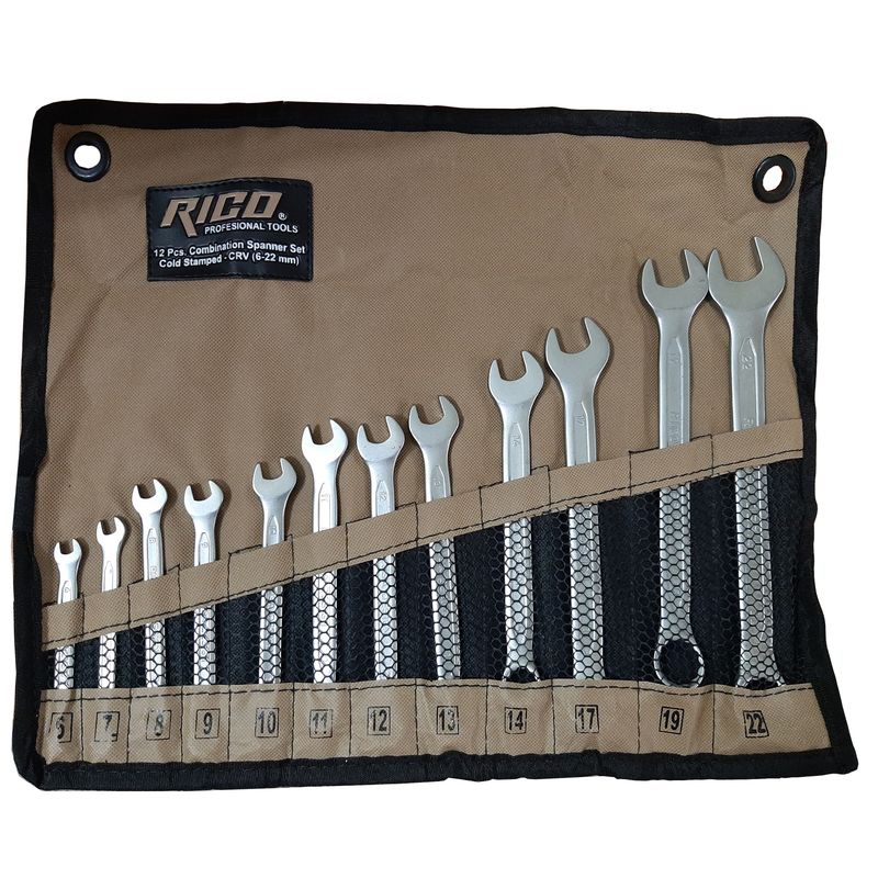 آچار یکسر تخت و یکسر رینگی ریکو تولز مدل rc6 22 مجموعه 12 عددی